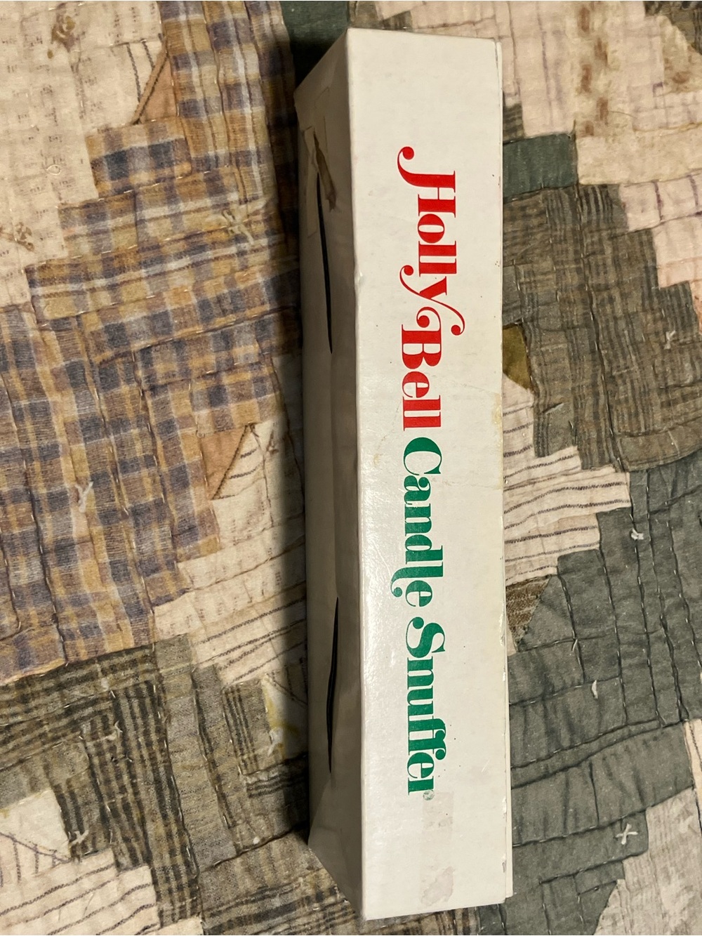 Vintage Dept 56 Metal Holly & Jingle Bell Candle Snuffer with Box